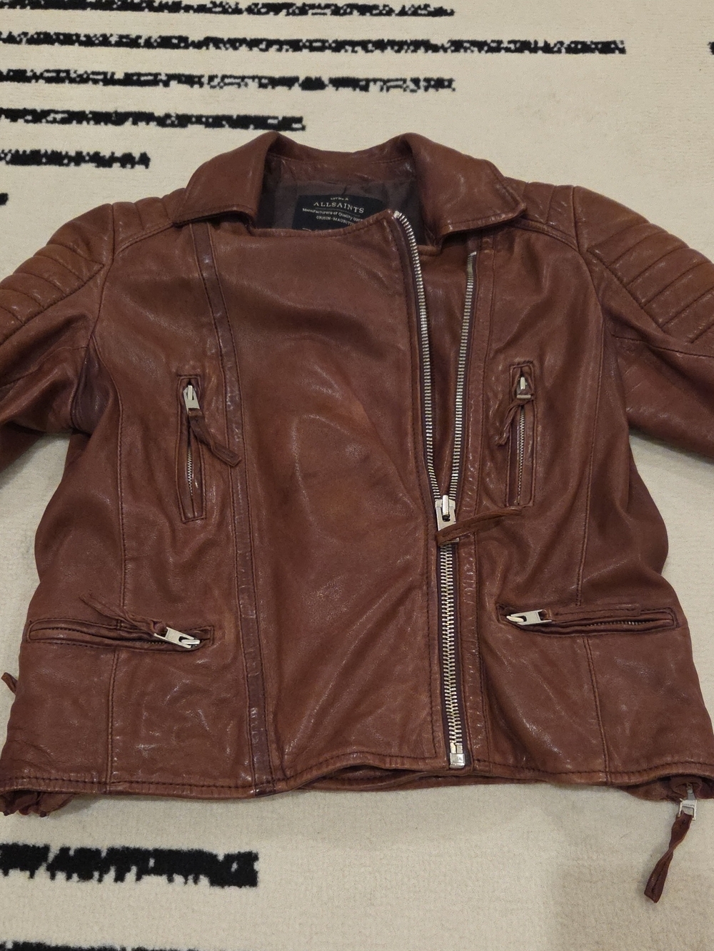 All Saints Leather Moto Jacket - Picture 5 of 14